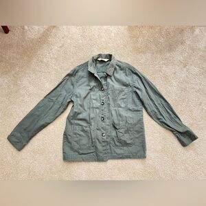 Olive Green Women's Button Down Shirt